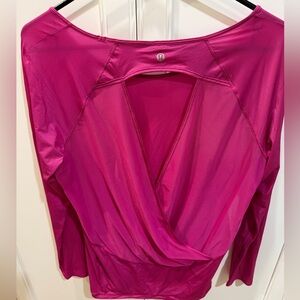 Lululemon long sleeve Yoga split back shirt size 10( M/L)